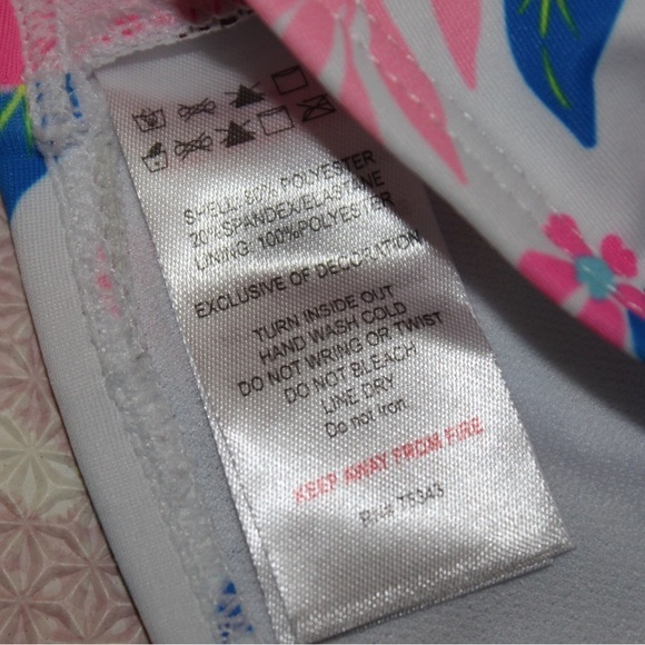 Tommy Bahama Kids Baby 2 Piece Floral Bathing Suit 18 Months Swim Suit - Picture 2 of 4